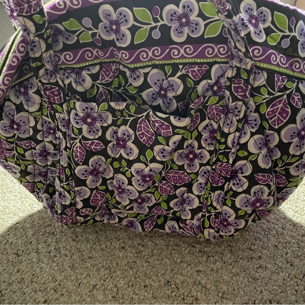 Vera Bradley Floral Purple and Green Women's Bag